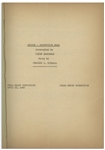 Moe Howard's 29pp. Script Dated April 1940 for The Three Stooges Film ''From Nurse to Worse'' -- With Numerous Annotations in Moe's Hand -- Very Good Condition